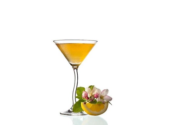 Accentuez les accords de pomme du Calvados avec le cocktail Gold Apple, en apportant une touche d’acidulée : 3 cl de Calvados, 1 cl de liqueur d’abricot, 0,5 cl de sirop de cardamone, 0,5 cl de citron jaune frais et 4 cl de jus de pomme à shaker.