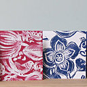 Impression de motifs floraux sur cartes