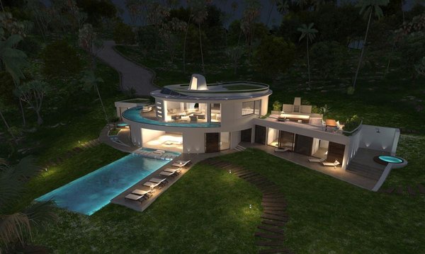 Une habitation futuriste, aux formes inédites issues de la force tellurique, et située à Bali.