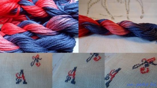 Marinette, fil teint à la main existe en échevettes de 4 et 8 mètres