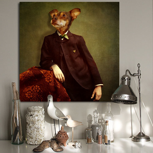 Avec Martine Roch, tous les caractères trouvent sa représentation sous la forme d’un portrait humanisé. Idéal pour faire un cadeau personnalisé, comme « Le Distrait » qui peut se décliner en tableau ou en poster.