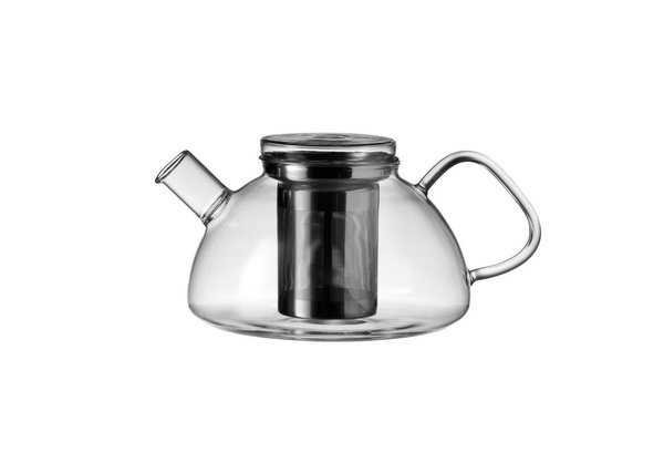 De la marque Leornardo, cette théière « Moon » joue sur l’élégance d’une forme classique, qui se modernise avec la transparence du verre et son contraste avec des éléments métalliques.