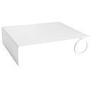 Conçue par Denis Santachiara pour Palluco, cette table basse « Rota » de Made in Design se déplace en défiant les lois de la technique, par une roue sans rayon ni moyeu. En feuille d’aluminium, elle joue sur une forme pleine d’épure.