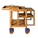 Composé de trois éléments amovibles, ce chariot « Trick » de Made in Design est une conception de Giuseppe Chigiotti pour Driade. Il se compose d’un meuble à deux étages dont l’une amovible pour deux nouvelles étagères et d’un plateau.