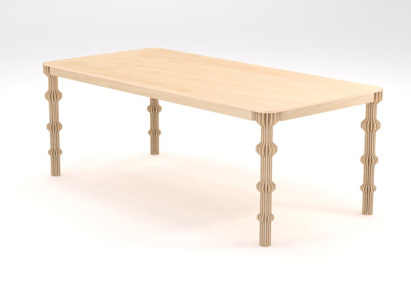 Table en bois de Woodlabo pour ICI Design.