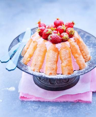 Une charlotte aux fraises ultra light.