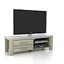 Evoquant le charme d’une ligne pratique et contemporaine, le meuble TV « Atlanta » de La Maison de Valérie est revêtu de panneaux en chêne, dont les lignes s’amusent à reprendre la forme de sa structure. Evoquant le charme d’une ligne pratique et contemporaine, le meuble TV « Atlanta » de La Maison de Valérie est revêtu de panneaux en chêne, dont les lignes s’amusent à reprendre la forme de sa structure.