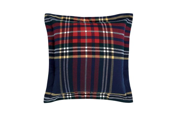 Pour une douce nuit hivernale, housse d'oreiller Piste Rouge chez Linvosges, 100% flanelle de coton.