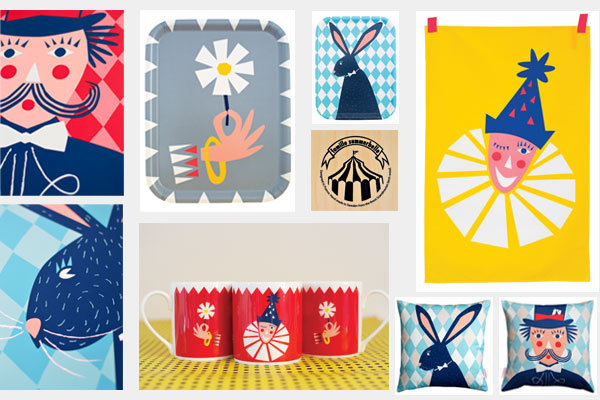 Affiches, mugs, torchons et plateaux de la nouvelle collection.