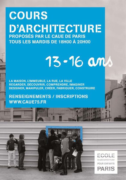 Cours d'Architecture pour adolescents de 13 à 16 ans à l'Ecole d'Architecture de Paris Belleville.