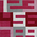 Tapis chiffres roses.