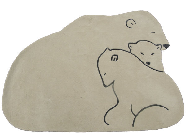 Tapis famille ours, une création originale de l'artiste Briagell Perret.