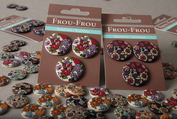 Collection de boutons-fleuris-Frou-Frou/couture-facile