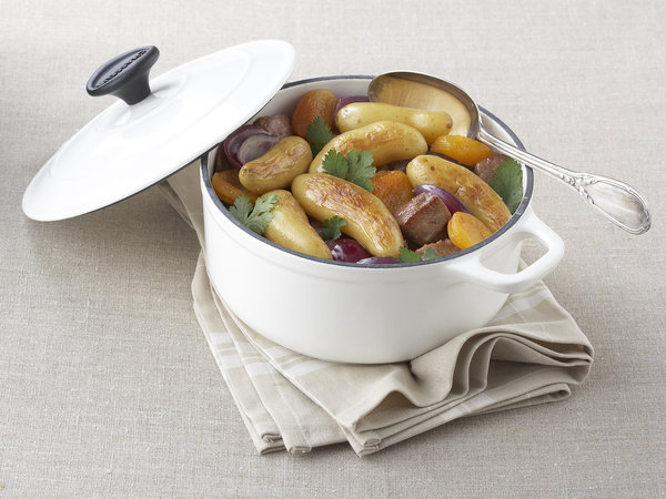 Plat unique aux saveurs asiatiques, on commence par le salé et on termine sur une note sucrée.