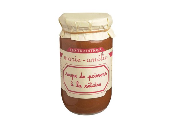 Véritable soupe sétoise par Marie Amélie, labellisée Label Rouge et composée à près de 40 % avec du grondin.