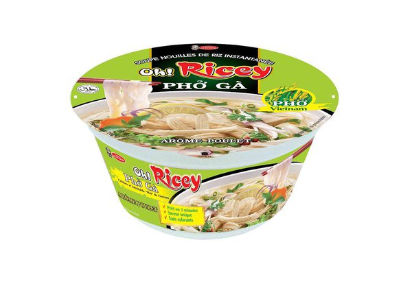 Soupe vietnamienne typique, le PHO aux nouilles de riz parfumées et poulet. Un pot-au-feu asiatique nourrissant et léger.