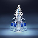 Décoratif et réutilisable, le beau sapin de plexiglas qui deviendra un objet design sur vos tables de réveillons... Vodka Belvedere.