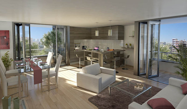 Appartement témoin dans la Résidence O3 à Paris, Vinci Immobilier.