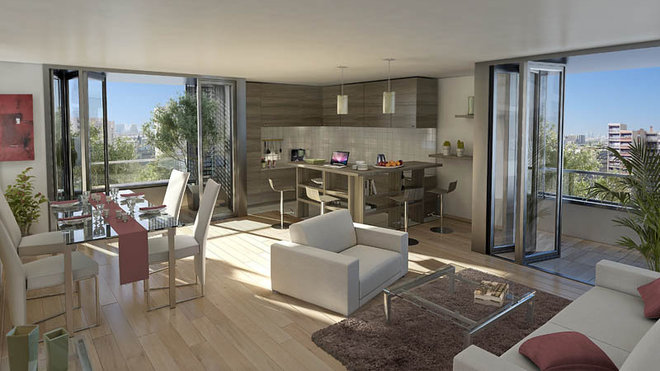 Appartement témoin dans la Résidence O3 à Paris, Vinci Immobilier.