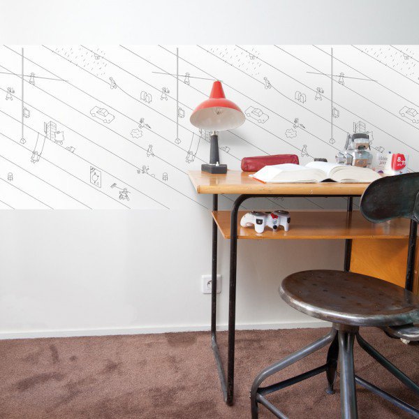 Sur le fil de Laurent Cilluffo à poser devant un bureau à hauteur de crayon.