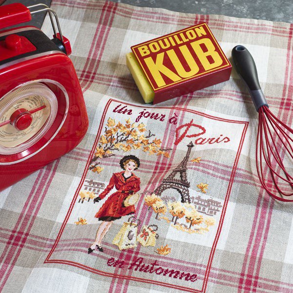 A Paris en automne a broder au point de croix.