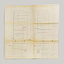 Plans de la bibliothèque de Gio Ponti, dessinée en 1936. Une vision très moderne du rangement, à la fois fonctionnel et décoratif.