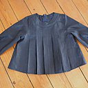 Modèle Sofia en lin chintz couleur encre.