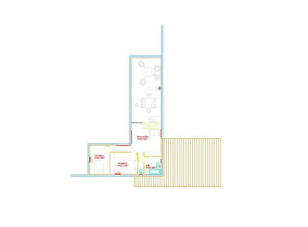 La suite parentale, en bas, permet une certaine indépendance.