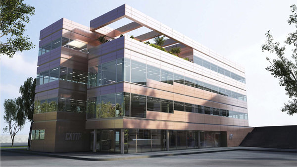 Le futur bâtiment Alfred Adler, en cours de construction et qui sera loué par Pôle Emploi.