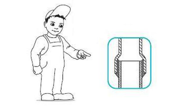 Etape 6. La brasure doit être aspirée dans l’espace formé par l’emboîture et le tube (0,1 à 0,2 mm). Etape 6. La brasure doit être aspirée dans l’espace formé par l’emboîture et le tube (0,1 à 0,2 mm).