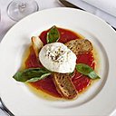 Carpaccio de Bresaola et mozzarella.