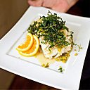 Poisson au four à l'italienne.