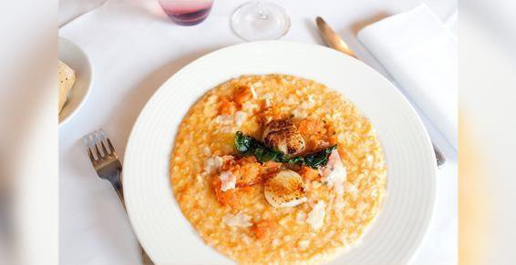 Très belle variété de risottos: 8 variétés le soir et 6 au déjeuner.