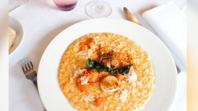 Très belle variété de risottos: 8 variétés le soir et 6 au déjeuner.