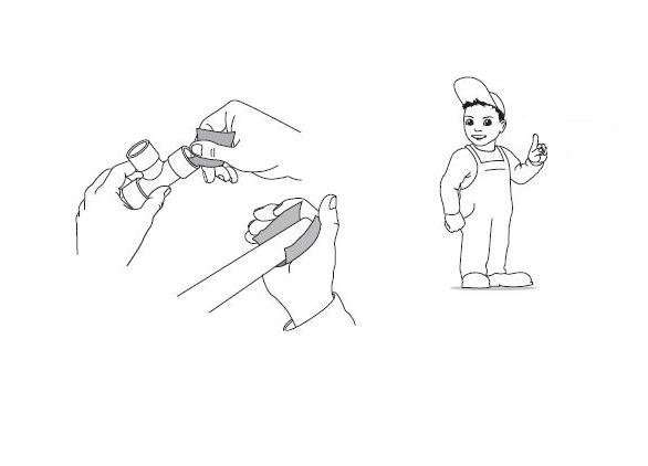 Etape 1 : pour commencer, nettoyer à l’aide d’un tampon abrasif les parties mâles et femelles à assembler. Les tubes doivent être bien ajustés. Eliminer les bavures, recalibrer si nécessaire.