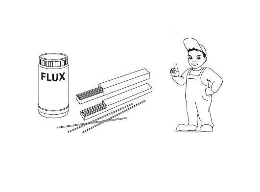 Etape 2 : choisir en fonction du type d’assemblage à réaliser le métal d’apport correspondant. Le plus couramment utilisé pour le raccord cuivre-cuivre : la brasure cupro/phosphore. Pour les assemblages utilisant un raccord laiton : flux décapant impératif.