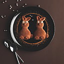 Lapins glacés pour Picard: une glace à la vanille recouverte de chocolat noir et poudrée de cacao.