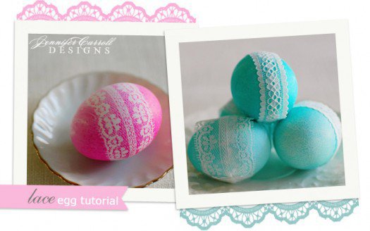 Bain de teinture et ruban de dentelle.