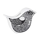 Pour une décoration nature, quoi de mieux qu’une tirelire, en forme d’oiseau blanc décorée d’arabesques rouges ou noires, dans une chambre d’enfant? 12,50 €, Coming B.