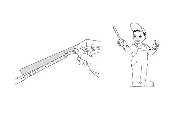Etape 1 : en fonction de la cote A à respecter (distance entre l’extrémité du tube et le mur), calculer la cote C. Tracer la cote C sur le tube de cuivre. Prendre les mesures avec précision, en tenant compte de l’écartement du collier.