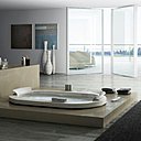 Faite pour ceux qui recherchent une baignoire de qualité à prix modéré sans sacrifier le design ni le confort. Baignoire à remous « Opalia », dessinée par Jacuzzi, avec les bords en Corian. Faite pour ceux qui recherchent une baignoire de qualité à prix modéré sans sacrifier le design ni le confort. Baignoire à remous « Opalia », dessinée par Jacuzzi, avec les bords en Corian.