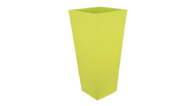 Un pot de jardin en polyéthylène rotomoulé qui existe en plusieurs coloris. H 85 cm. 129 €. Orione. Truffaut.