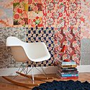 Assemblées et collées feuille par feuille, les papiers s'accorderont parfaitement à un intérieur design.