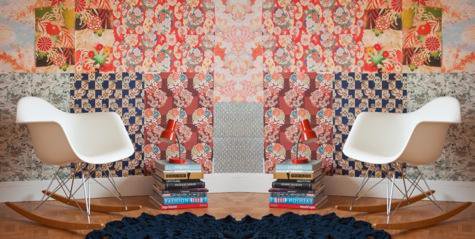 Assemblées et collées feuille par feuille, les papiers s'accorderont parfaitement à un intérieur design.