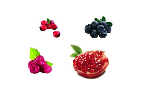 Cranberry, framboises, myrtilles et grenades... pour des cocktails savoureux et antioxydants.