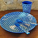 Pour les enfants, mais pas seulement, une jolie vaisselle en mélamine. L’assiette de 22 cm : 9 €. Bakker made with love, chez Lili’s.