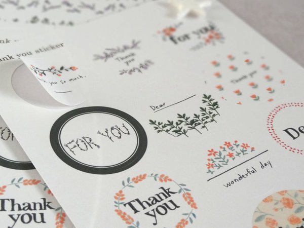 Les Stickers Thank you de Bö Papier.