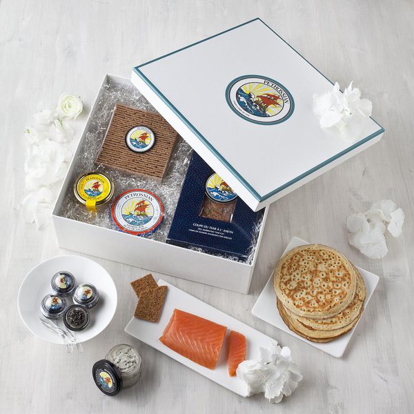 Une collection de 4 coffrets imaginés par Armen Petrossian pour un brunch sous le signe du caviar.