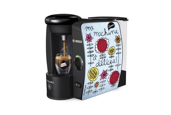 Fleurie par 100drine et en édition limitée, la machine Tassimo T40 devient "Ma machine à délices".