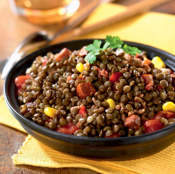 Lentilles à l'espagnole, façon paella !